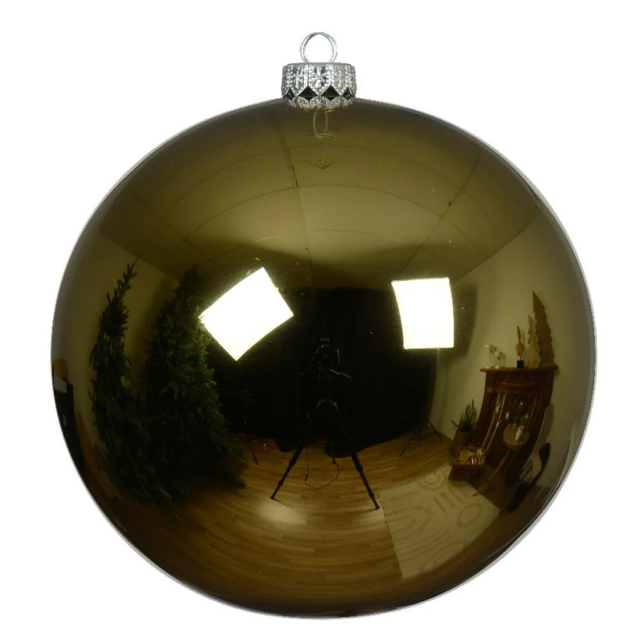 KAEMINGK Lot de 6 boules de Noël en verre (D80 mm) Arctique brillante Vert romarin