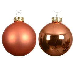 KAEMINGK Lot de 4 boules de Noël en verre (D100 mm) Boréal Orange Hot