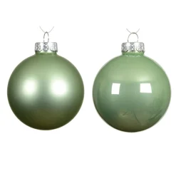 KAEMINGK Lot de 4 boules de Noël en verre (D100 mm) Boréal Vert matcha Outlet