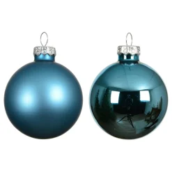 KAEMINGK Lot de 4 Boules de Noël en verre (D100 mm) Boréal Bleu pétillant Best