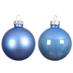 KAEMINGK Lot de 4 Boules de Noël en verre (D100 mm) Boréal Bleu Ciel Hot