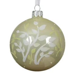 KAEMINGK Lot de 6 boules de Noël en verre (D80 mm) Pureté Menthe blanche Vert menthe New