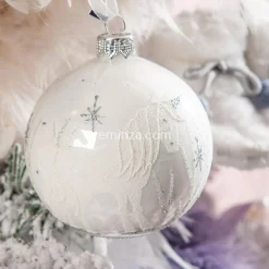 KAEMINGK Lot de 6 boules de Noël en verre Licorne Rose poudré Discount