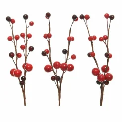 KAEMINGK Lot de 3 branches de Baies (8 cm) Billa Rouge Clearance