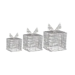 KOOPMAN Lot de 3 cadeaux lumineux 90 LED (H15 cm) Santa Multicolore Sale