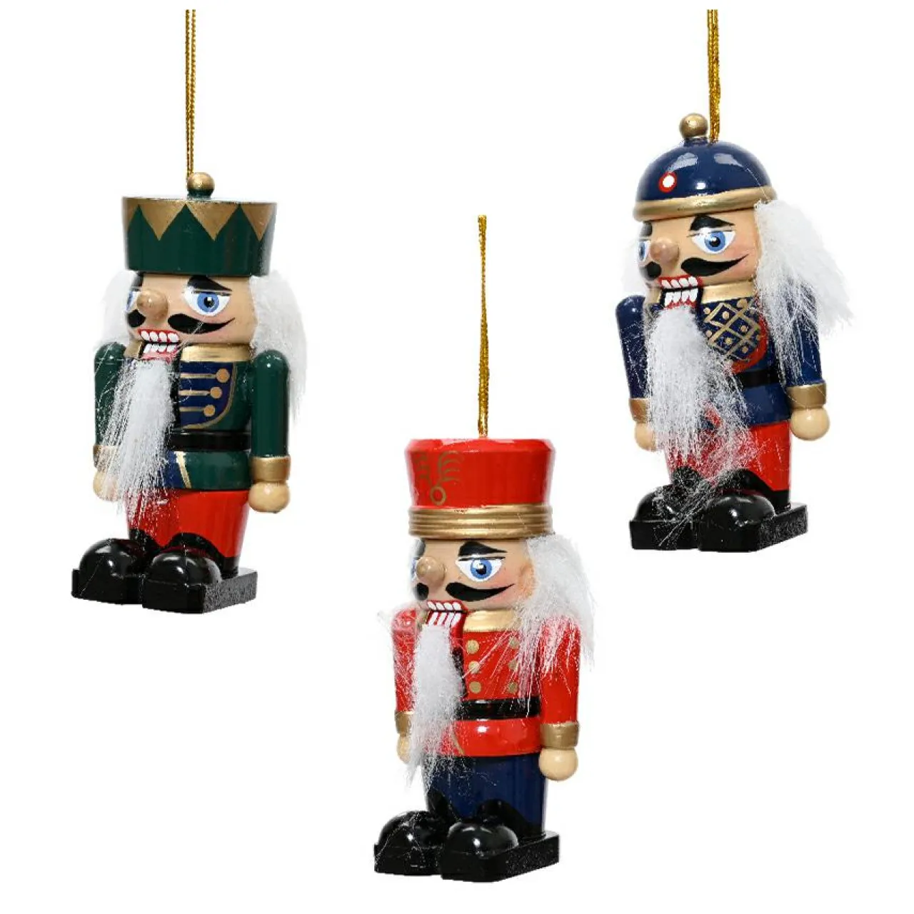 KAEMINGK Lot de 3 Casse-noisettes en bois (H9 cm) Vodka Multicolore Hot