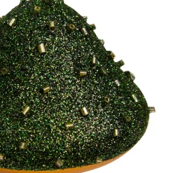 JJA Lot de 3 champignons sur pince (H10 cm) Paillettes de Noël Vert Hot
