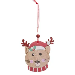 Feeric Lights & Christmas Lot de 4 Chats à suspendre (H12 cm) Christmas Multicolore Outlet
