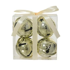 KAEMINGK Lot de 4 clochettes en métal (D11 cm) Christmas Nova Or Clearance