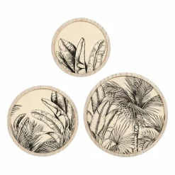 OSTARIA Lot de 3 décorations murales (D25-30-35 cm) Acapulco Marron Online