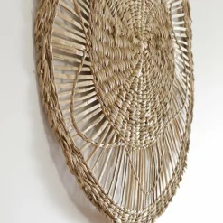 ATMOSPHERA Lot de 3 décorations murales roseau (D20-30-45 cm) Seagrass Naturel Hot
