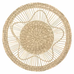 ATMOSPHERA Lot de 3 décorations murales roseau (D20-30-45 cm) Seagrass Naturel Hot