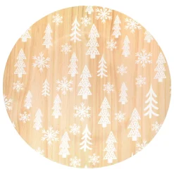 JJA Lot de 12 dessous d'assiette effet bois Sapins Blanc Naturel Best