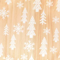 JJA Lot de 12 dessous d'assiette effet bois Sapins Blanc Naturel Best