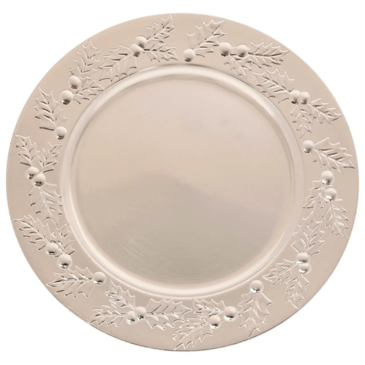 JJA Lot de 12 dessous d'assiette Houx de Noël Argent Online