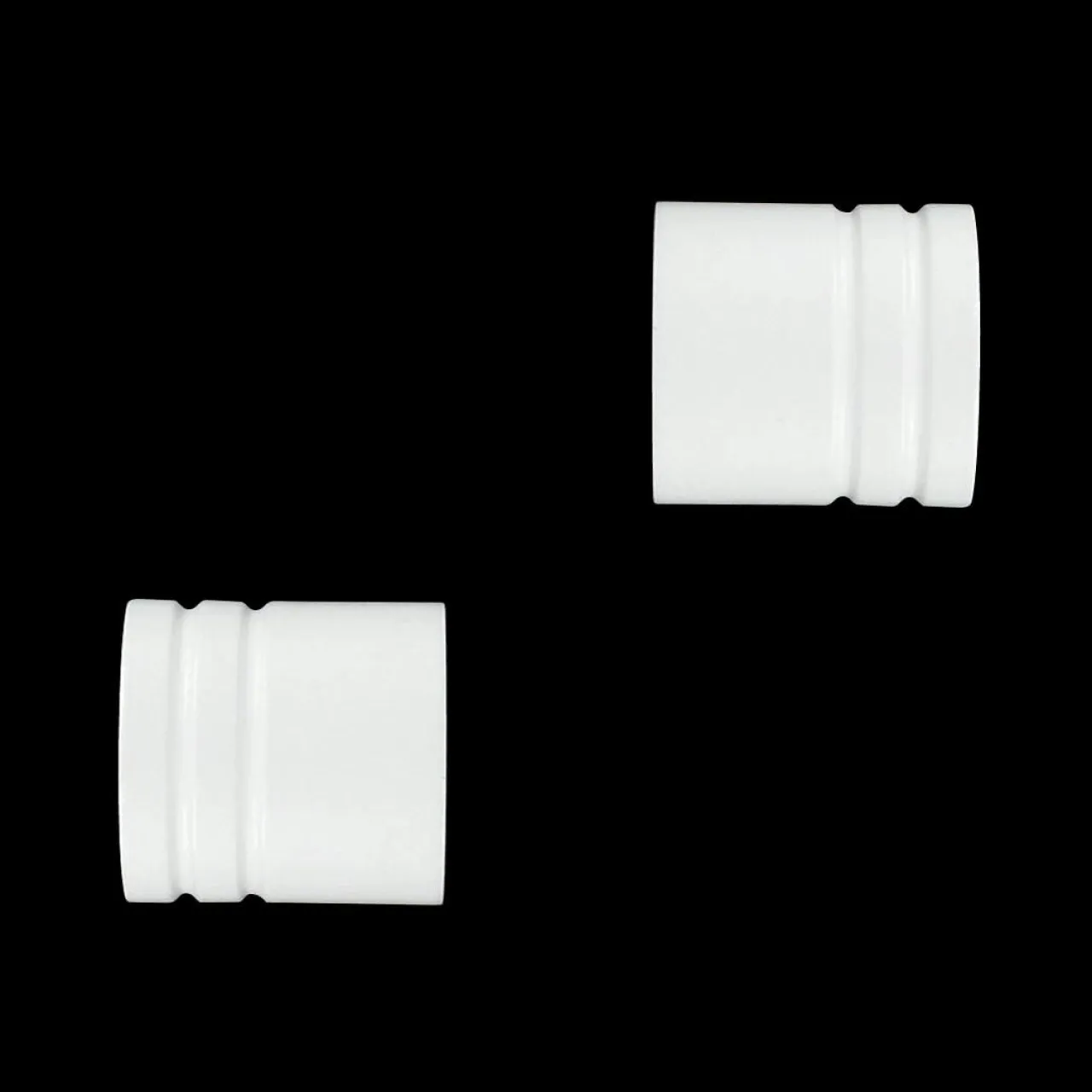 LUANCE Lot de 2 embouts tringle bois (D28 mm) Nils bouchons Blanc Outlet