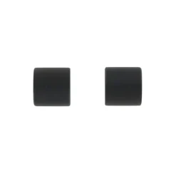 LUANCE Lot de 2 embouts tringle (D20 mm) Jim Bouchons mat Noir Outlet