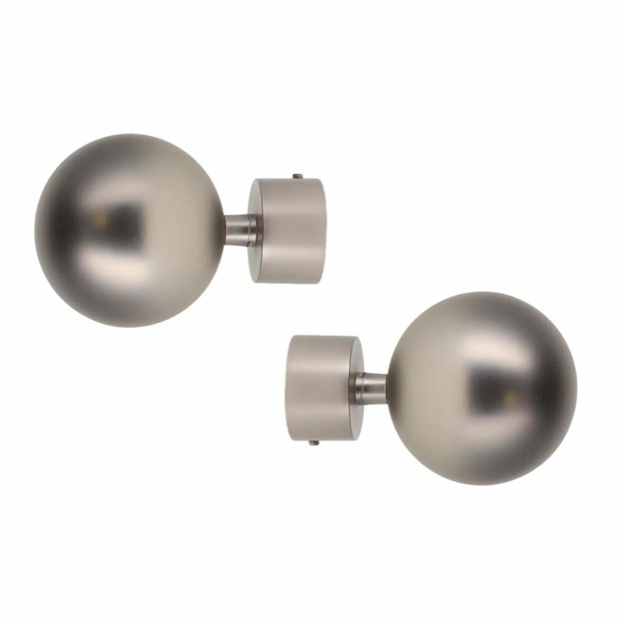 LUANCE Lot de 2 embouts tringle (D28 mm) Lino Gaia mat Argent Hot