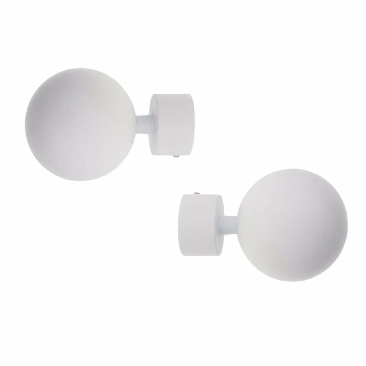 LUANCE Lot de 2 embouts tringle (D28 mm) Lino Gaia mat Blanc Hot