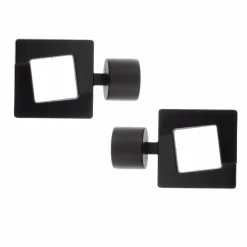 LUANCE Lot de 2 embouts tringle (D28 mm) Lino Upper east side mat Noir Clearance