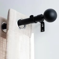 LUANCE Lot de 2 embouts tringle (D28 mm) Lino Gaia mat Noir Online