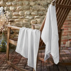 EMINZA Lot de 2 essuie-mains gaze de coton (70 cm) Gaïa Gris nuage Gris clair Outlet