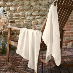 EMINZA Lot de 2 essuie-mains gaze de coton (70 cm) Gaïa pampa Beige Sale