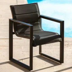 MOBELLIA Lot de 2 fauteuils de jardin en aluminium Elba Gris Anthracite Sale
