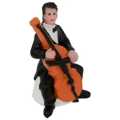 JJA Lot de 5 figurines et accessoires pour village (H22 cm) Musique et kiosque Multicolore
