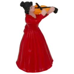 JJA Lot de 5 figurines et accessoires pour village (H22 cm) Musique et kiosque Multicolore