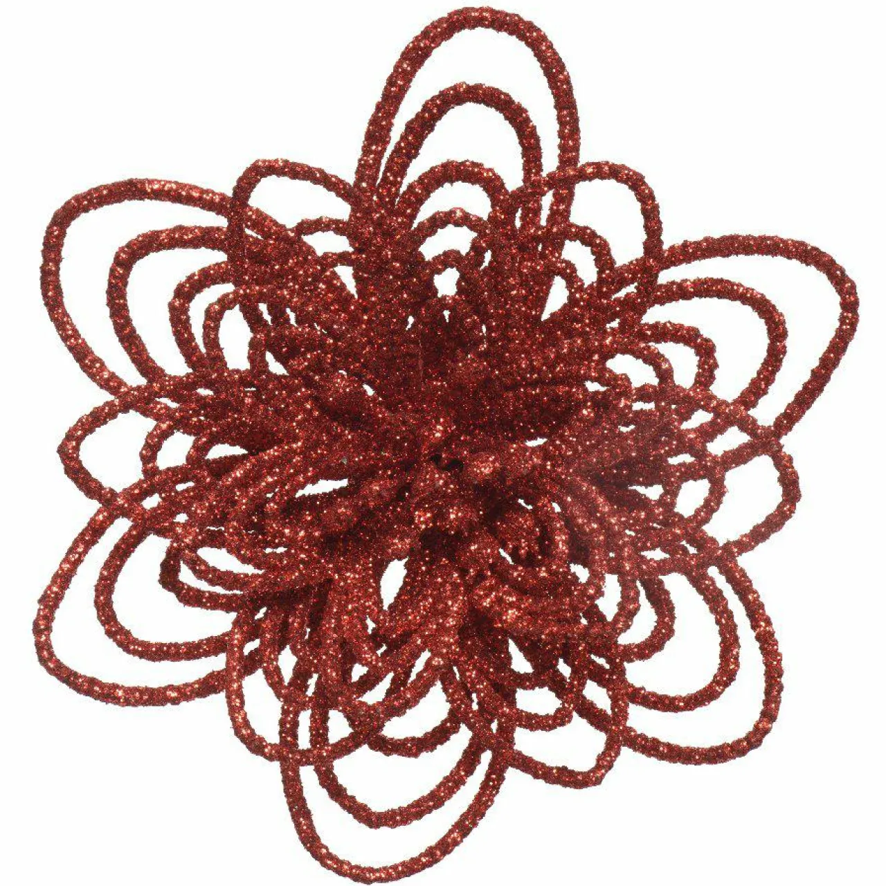 KAEMINGK Lot de 3 fleurs sur clip (D11 cm) Floralia Rouge Clearance
