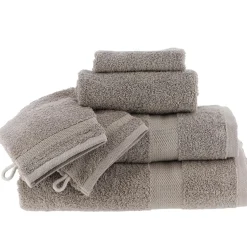 TENDANCE Lot de 2 gants de toilette coton (15 x 21 cm) Timeless Taupe Best