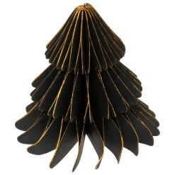 JJA Lot de 2 minis Sapins décoratifs (H6 cm) Papier magnétique Noir Discount