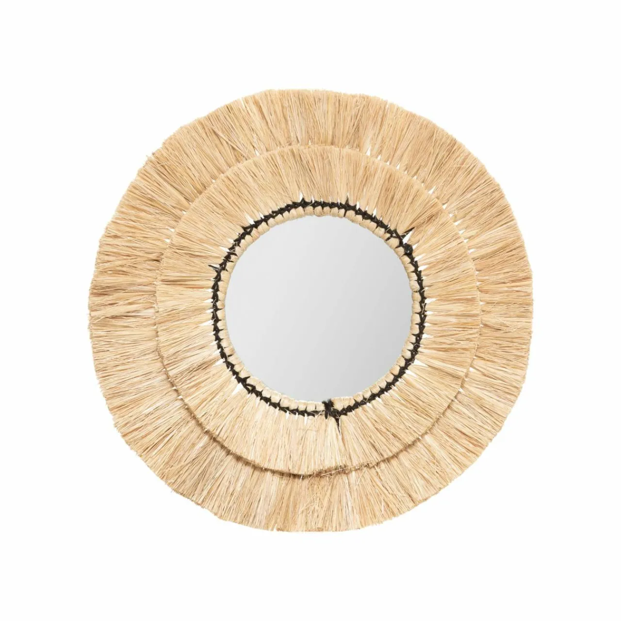 ATMOSPHERA Lot de 3 miroirs (D20-30-40 cm) Alba Naturel Hot