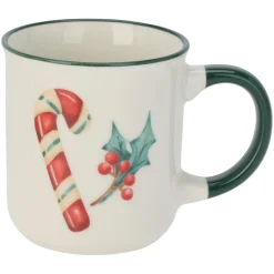 KOOPMAN Lot de 4 Mugs de Noël Noël douceur Multicolore Hot