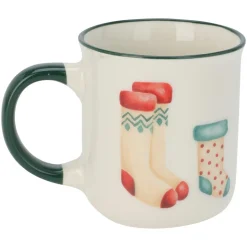 KOOPMAN Lot de 4 Mugs de Noël Noël douceur Multicolore Hot