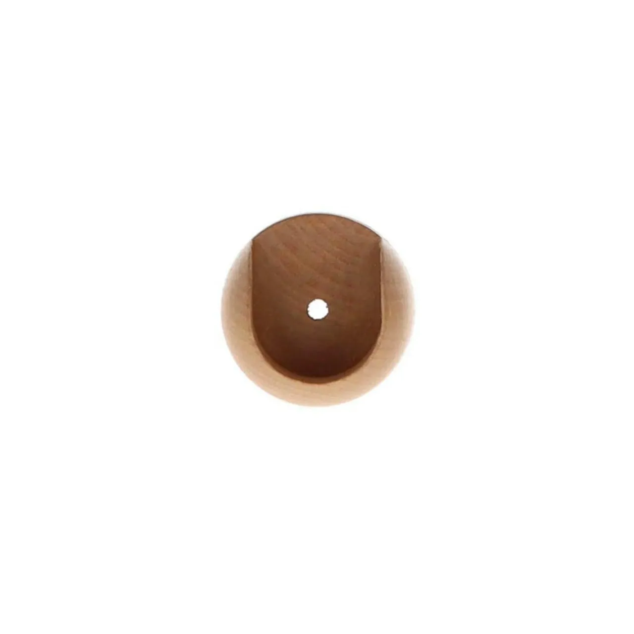 LUANCE Lot de 2 naissances tringle rideau bois (D28 mm) Nils Vernis Beige Outlet