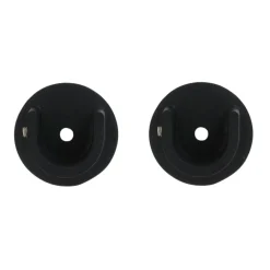 LUANCE Lot de 2 naissances tringle rideau (D20 mm) Jim mat Noir New