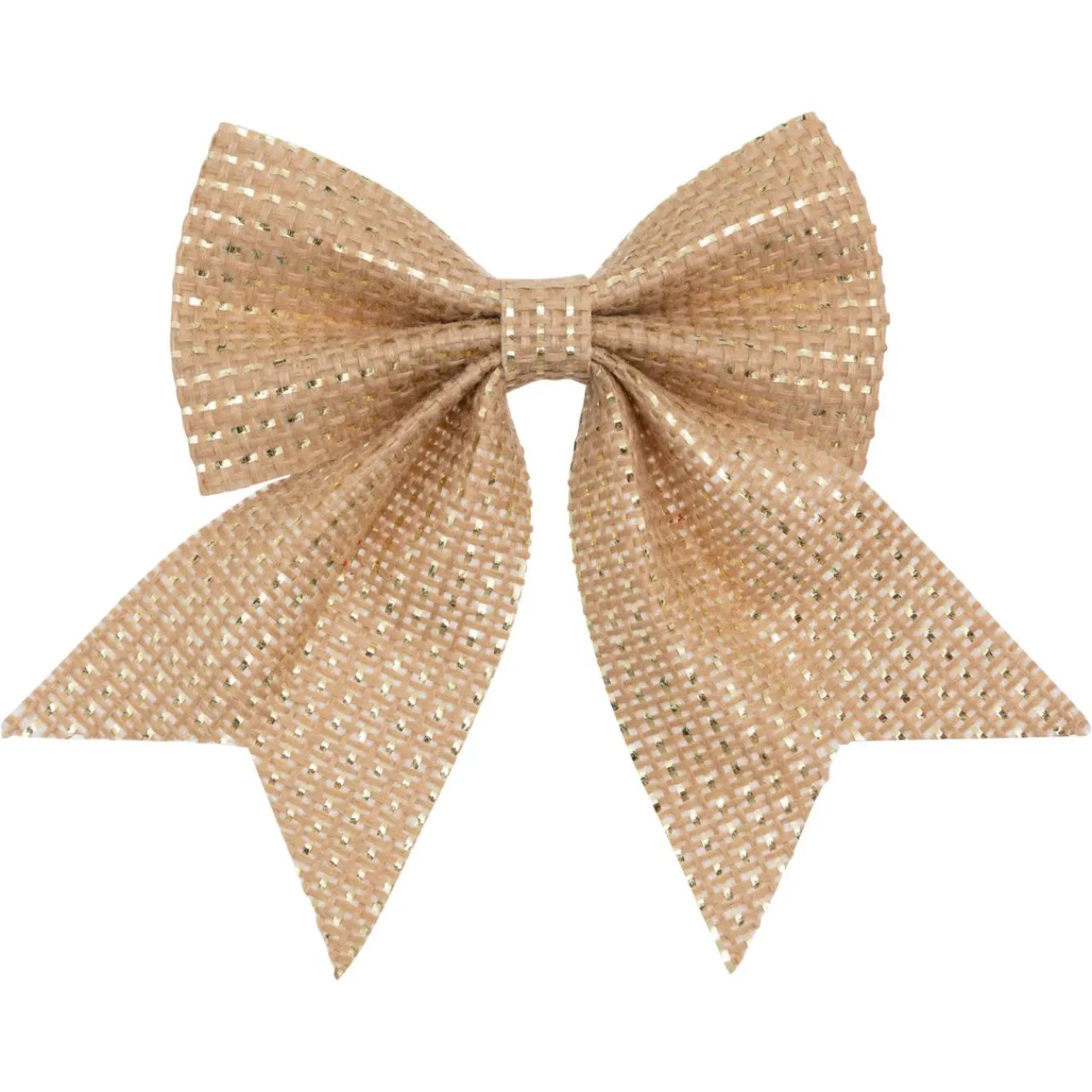 JJA Lot de 3 noeuds de Noël en jute (H12 cm) Prestige chic Or New