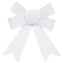 Feeric Lights & Christmas Lot de 2 noeuds de Noël (H17 cm) Paillettes Blanc Sale