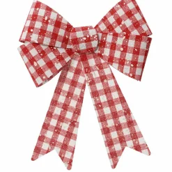 KAEMINGK Lot de 5 noeuds (H11 cm) Carreaux Rouge Best
