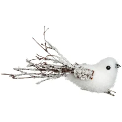 Feeric Lights & Christmas Lot de 3 oiseaux (H16 cm) Palermo sur pince Blanc Clearance