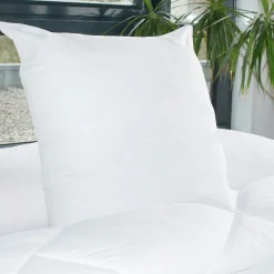 EMINZA Lot de 2 oreillers carrés moelleux (60 x 60 cm) Volume Blanc Discount