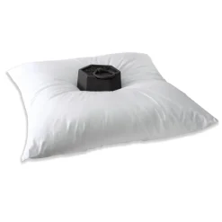 EMINZA Lot de 2 oreillers carrés moelleux (60 x 60 cm) Volume Blanc Discount