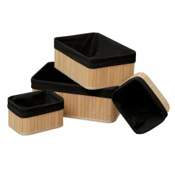 TENDANCE Lot de 4 paniers Anako Noir Best