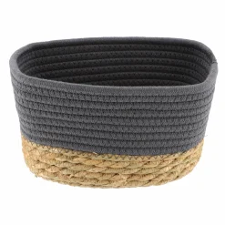 TENDANCE Lot de 3 paniers de rangement (H13 cm) Timeless Gris Discount