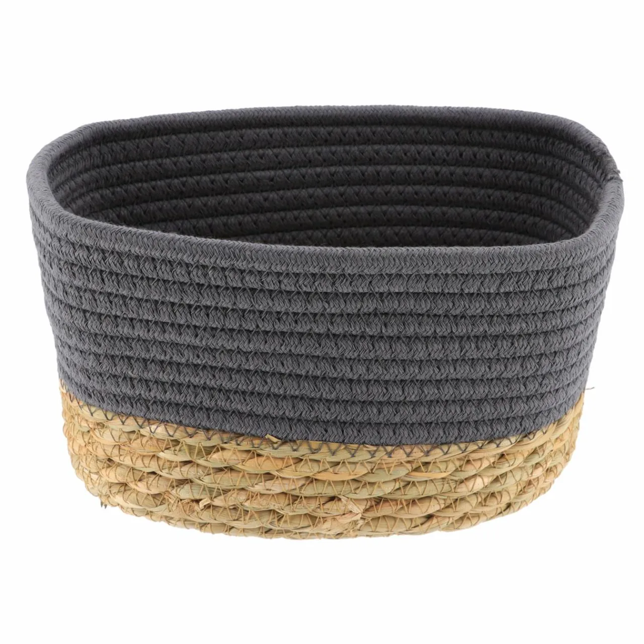 TENDANCE Lot de 3 paniers de rangement (H13 cm) Timeless Gris Discount