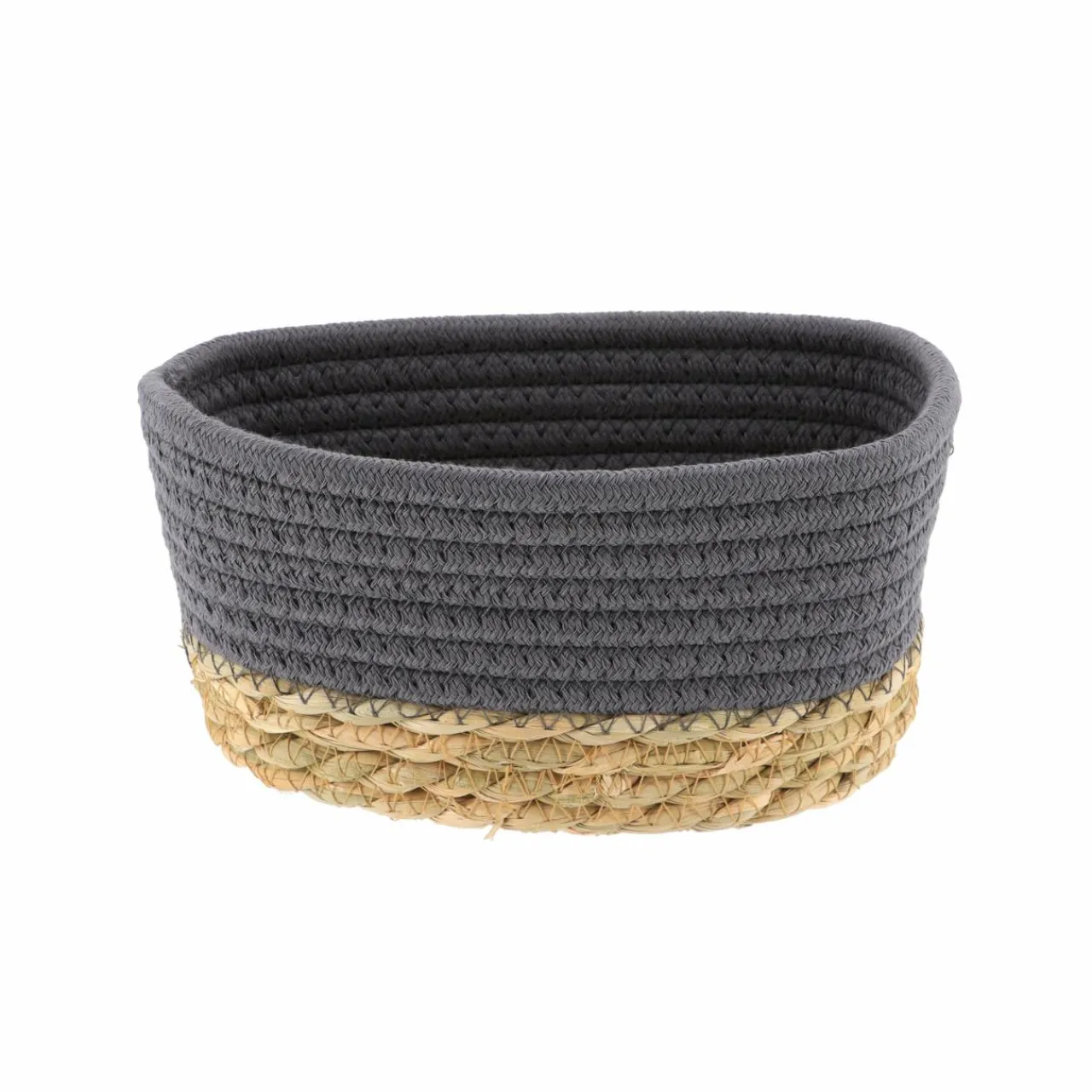TENDANCE Lot de 3 paniers de rangement (H13 cm) Timeless Gris Discount