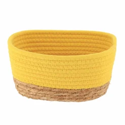 TENDANCE Lot de 3 paniers de rangement (H13 cm) Timeless Jaune moutarde Discount
