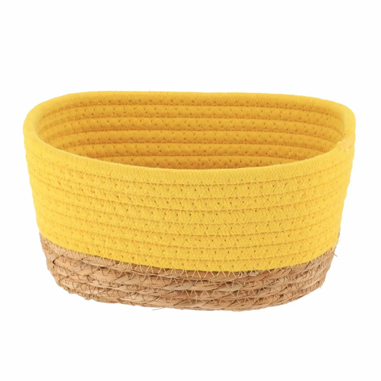 TENDANCE Lot de 3 paniers de rangement (H13 cm) Timeless Jaune moutarde Discount